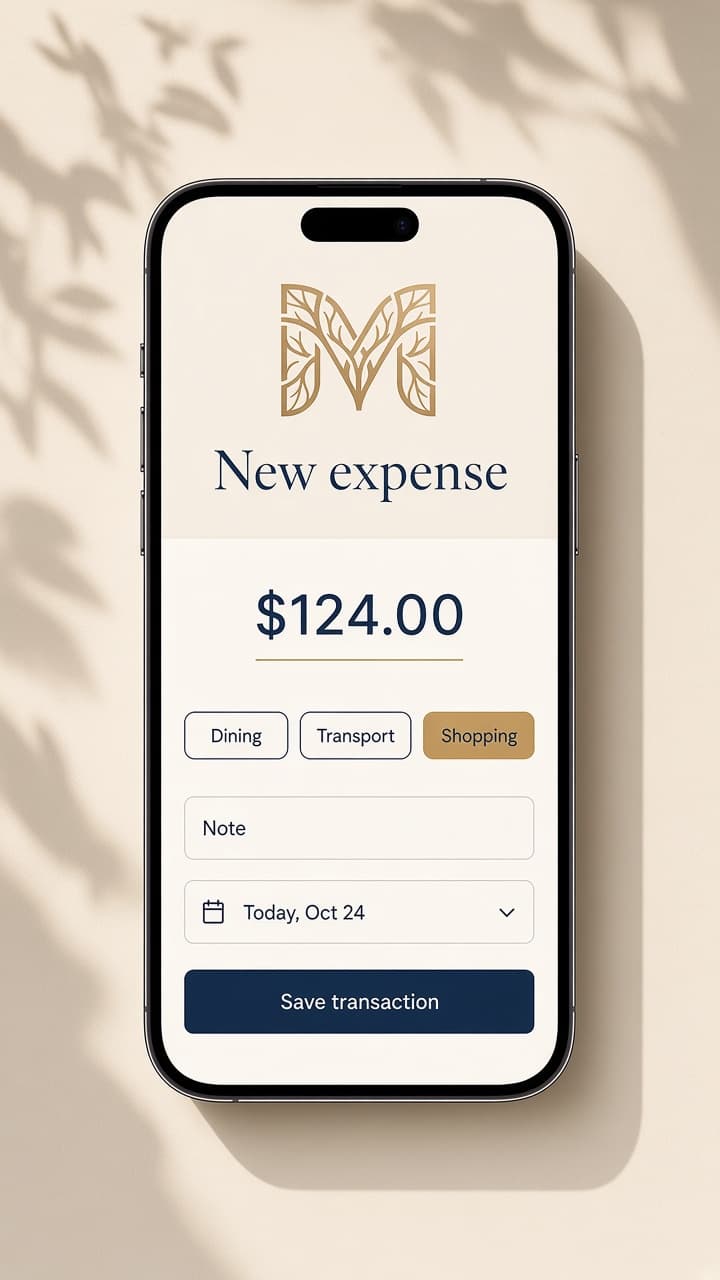 Monvyn add expense screen