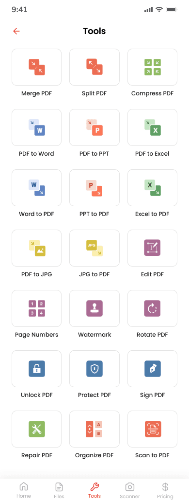 PDF Pocket tools grid
